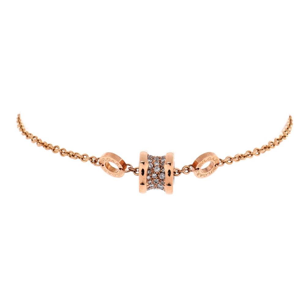 Bvlgari B.Zero1 Soft Bracelet 18K Rose Gold with Diamonds